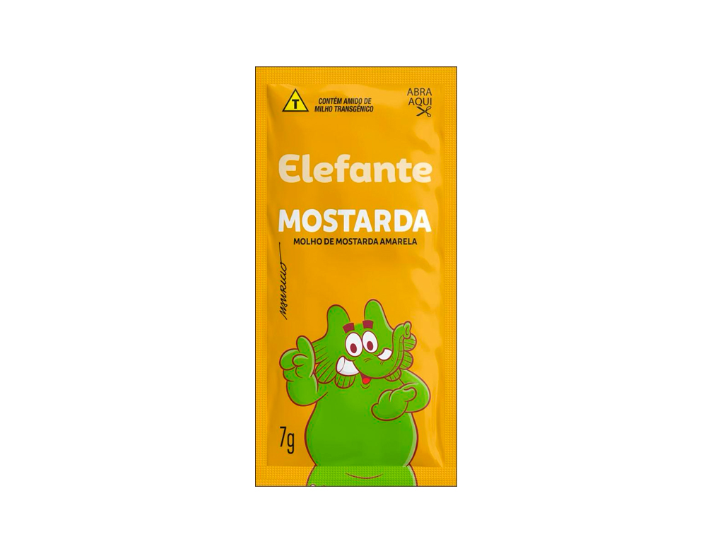 MOSTARDA SACHÊ ELEFANTE 7 G (CX 144 UN)